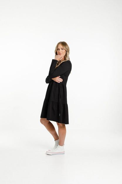 Long Sleeve Kylie Dress - Black