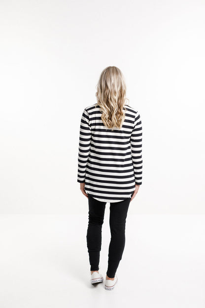 Long Sleeve Tee - Black &amp; White Stripes