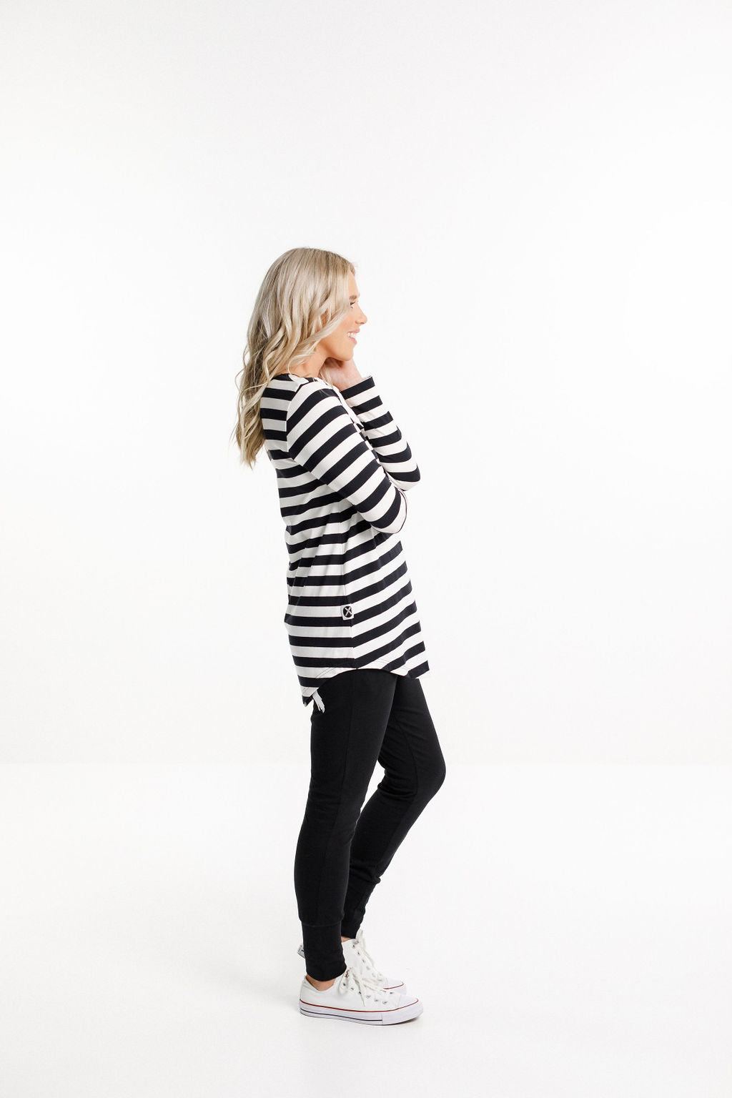 Long Sleeve Tee - Black &amp; White Stripes