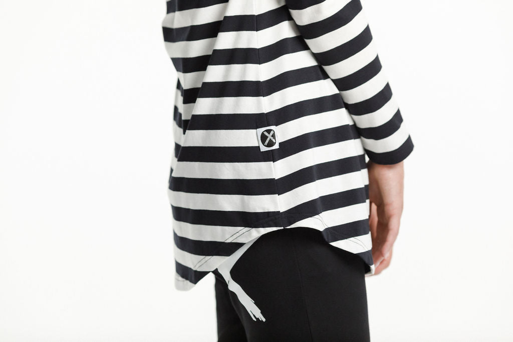 Long Sleeve Tee - Black &amp; White Stripes