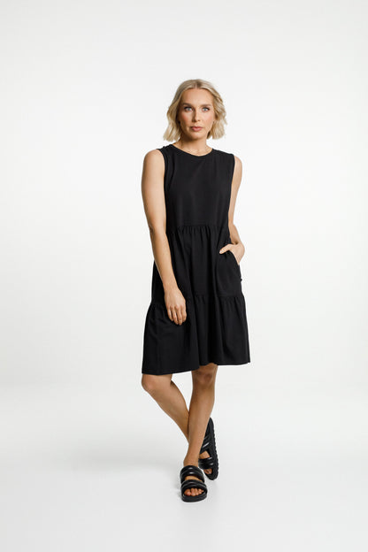 Kylie Singlet Dress - Black