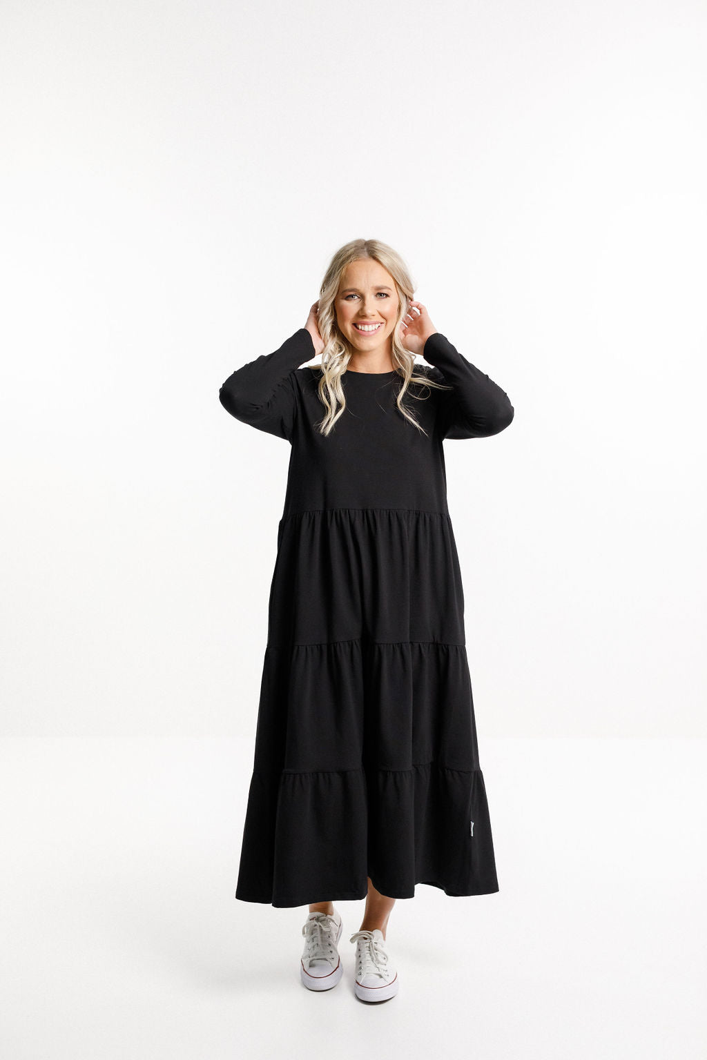 Long Sleeve Kendall Dress - Black