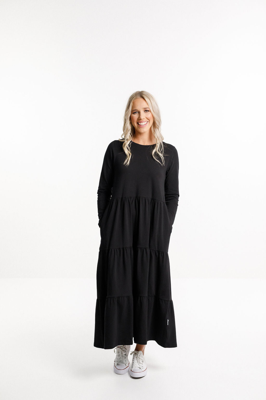 Long Sleeve Kendall Dress - Black