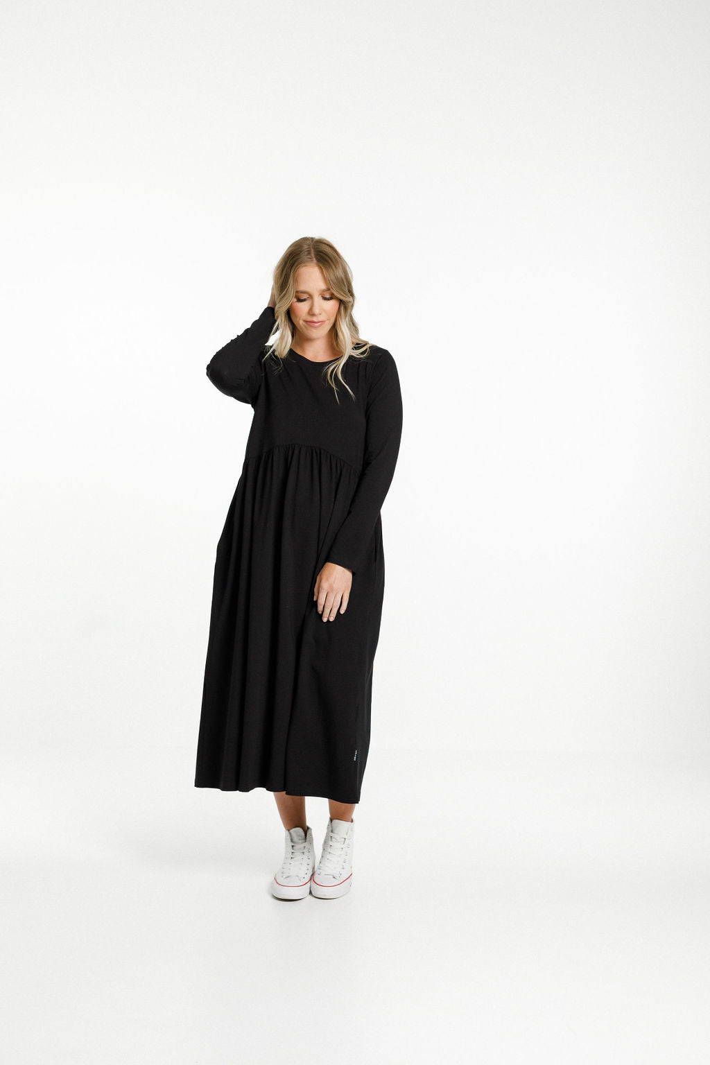 Long Sleeve Margot Dress - Black