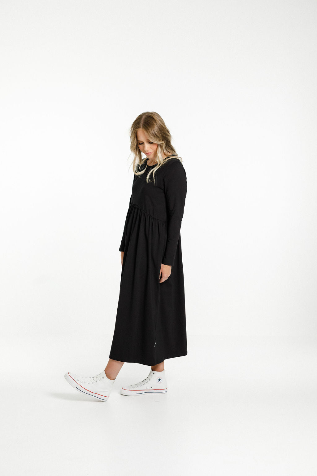 Long Sleeve Margot Dress - Black