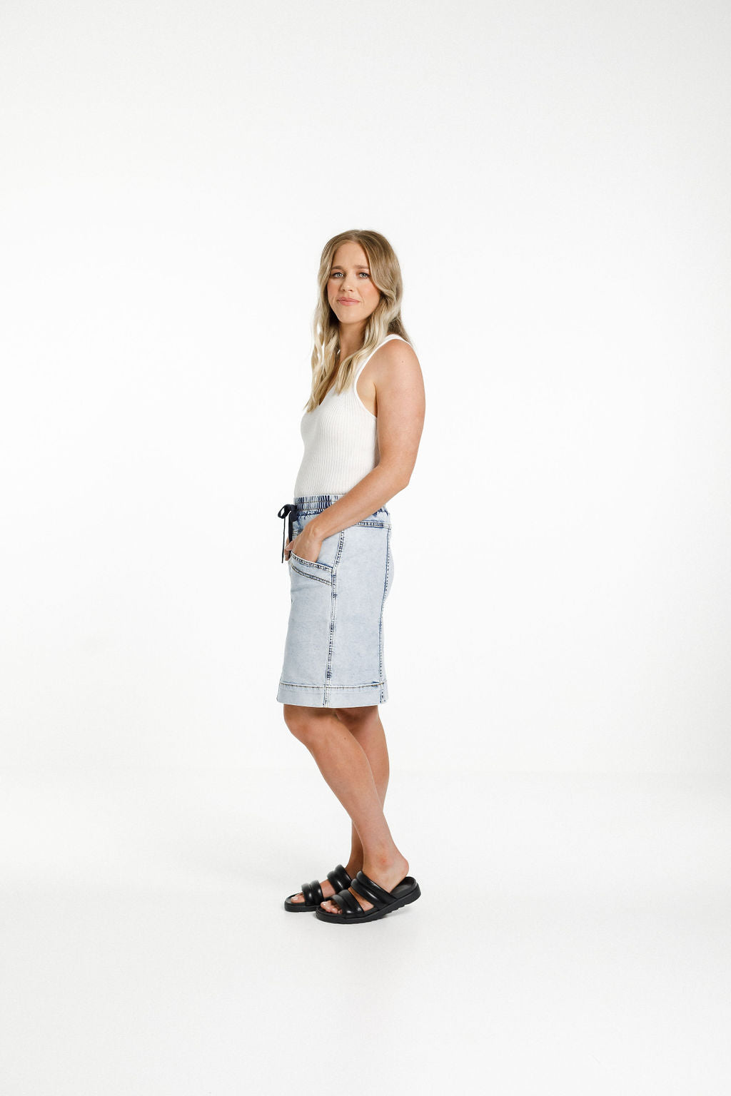 Denim Brenda Skirt - Snow Wash