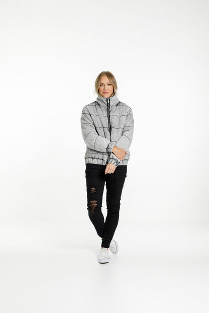 Aja Puffer Jacket - Grey Wash