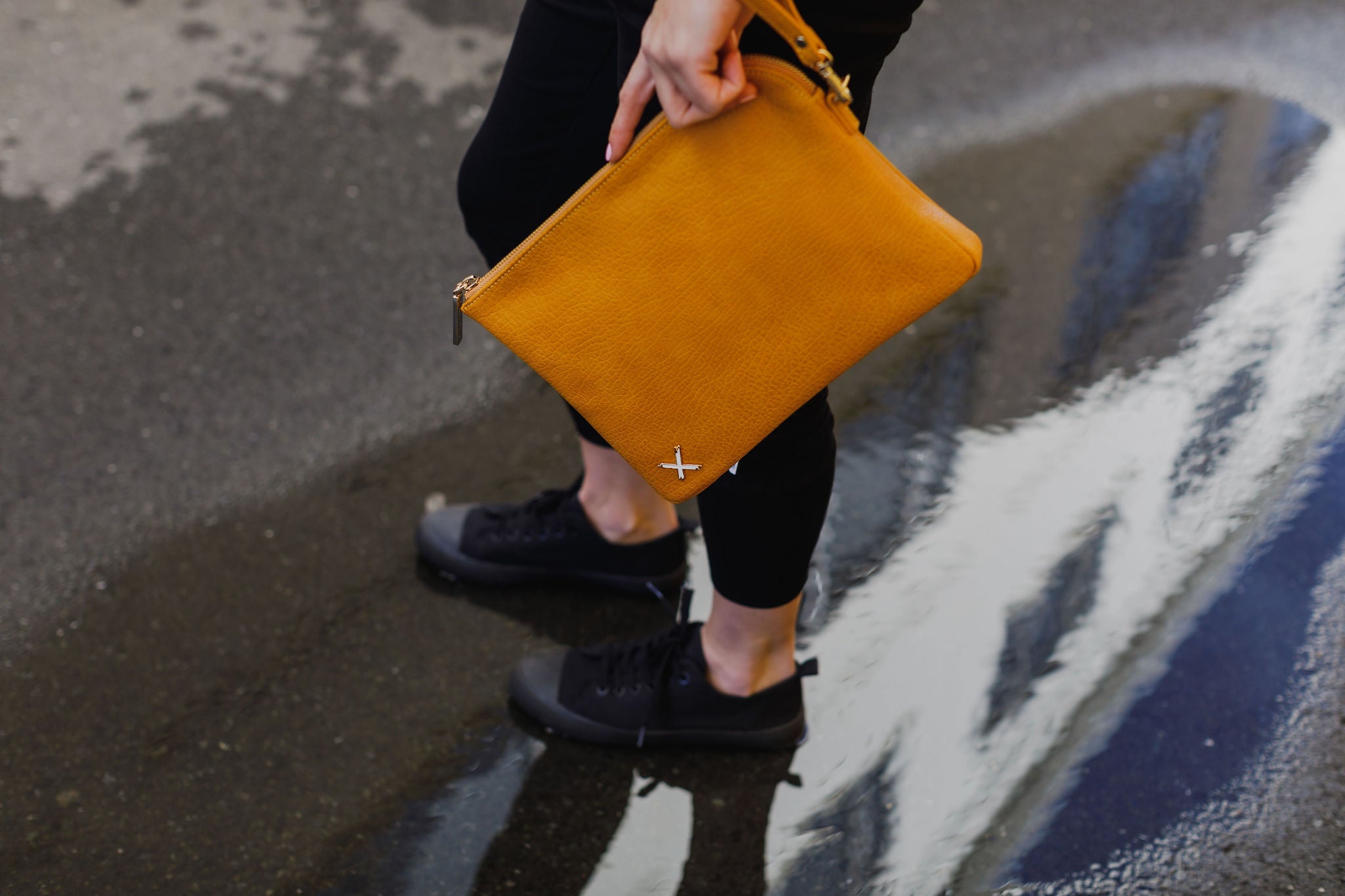 Oversized Clutch - Mustard