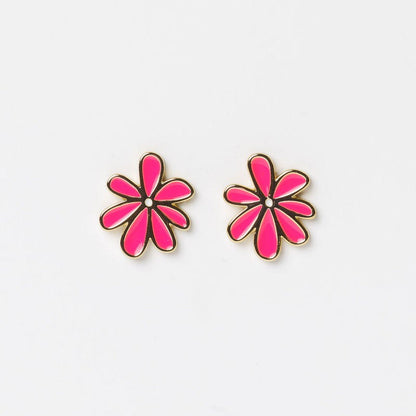 Studs - Daisy - Neon Pink