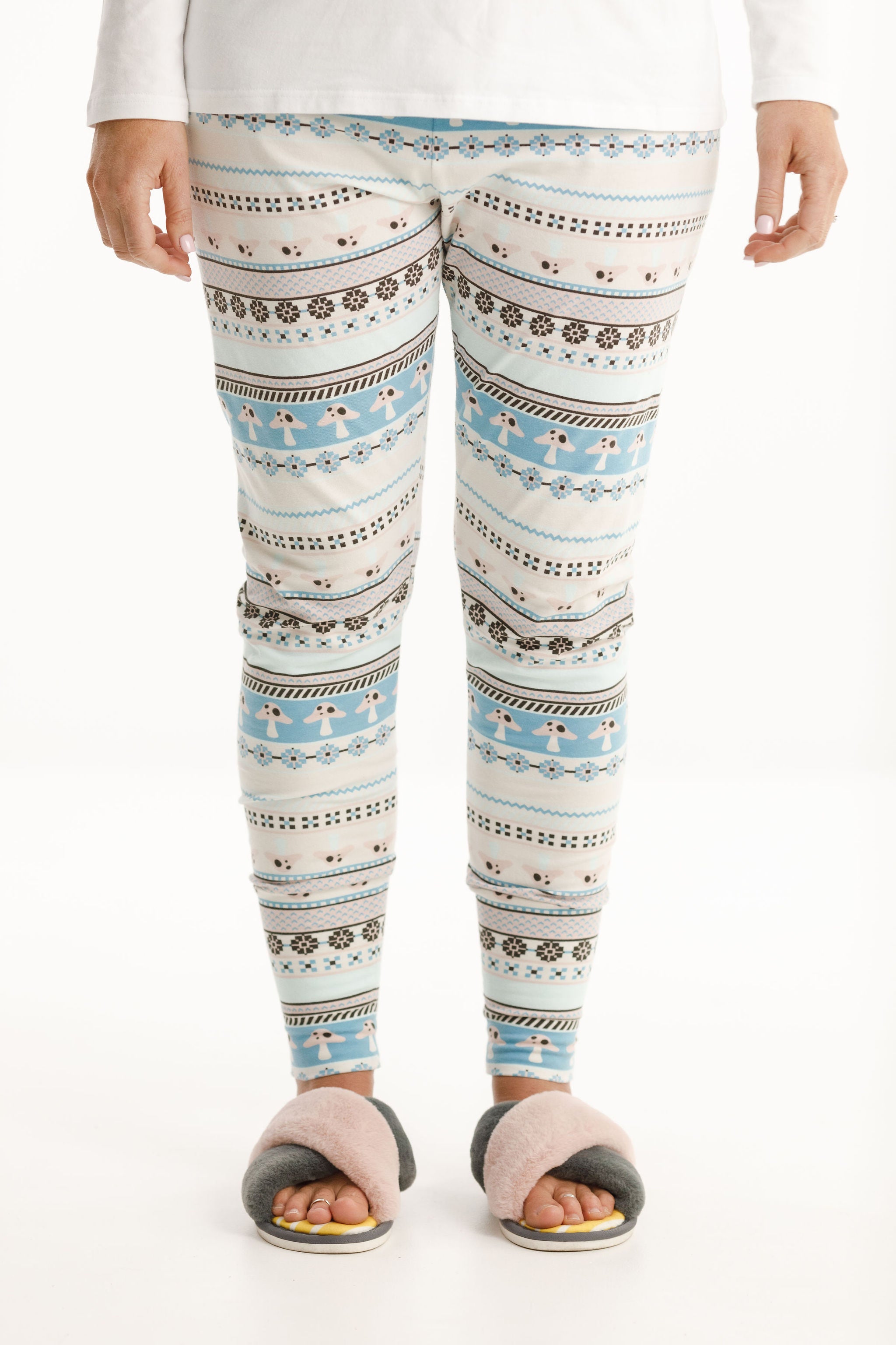 Lounge Pants - Fair Isle Mushrooms